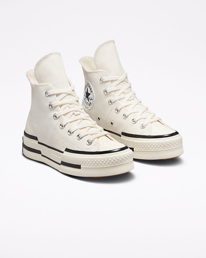 Women's Converse Chuck 70 Plus High Top Shoes Beige / Black | AU E3809W